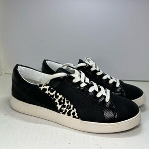 Nordstrom Rack Leopard Accent Black and White Women's Sneakers 11